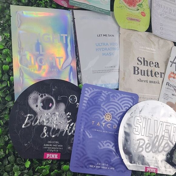 Skincare face mask bundle sheets lip foil hydrating tatcha tula pink new - Picture 6 of 6